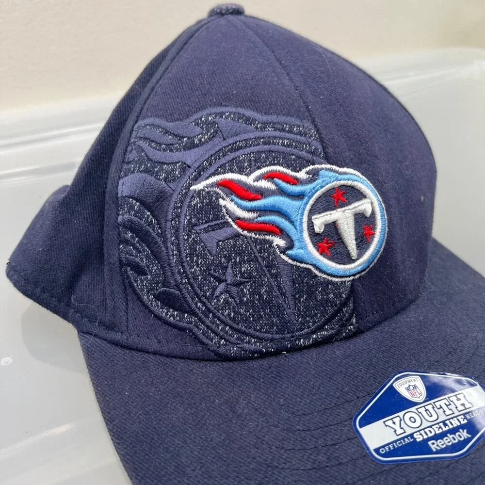 Reebok Tennessee‎ Titans Hat Boys Adjustable Blue Stretch Football NFL Cap Youth